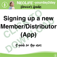 Signing up a new member or distributor from App