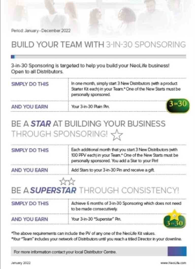 NeoLife incentives 2022 part 2
